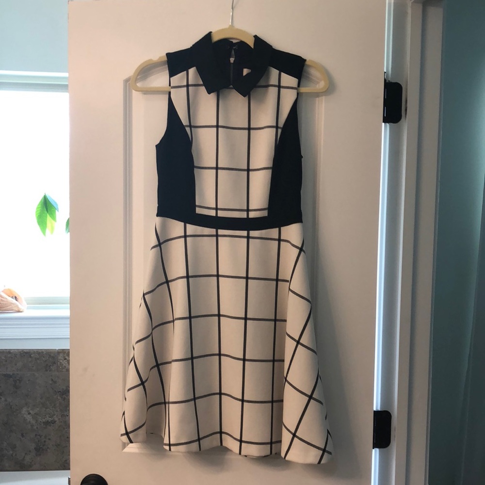 Loft window pane dress